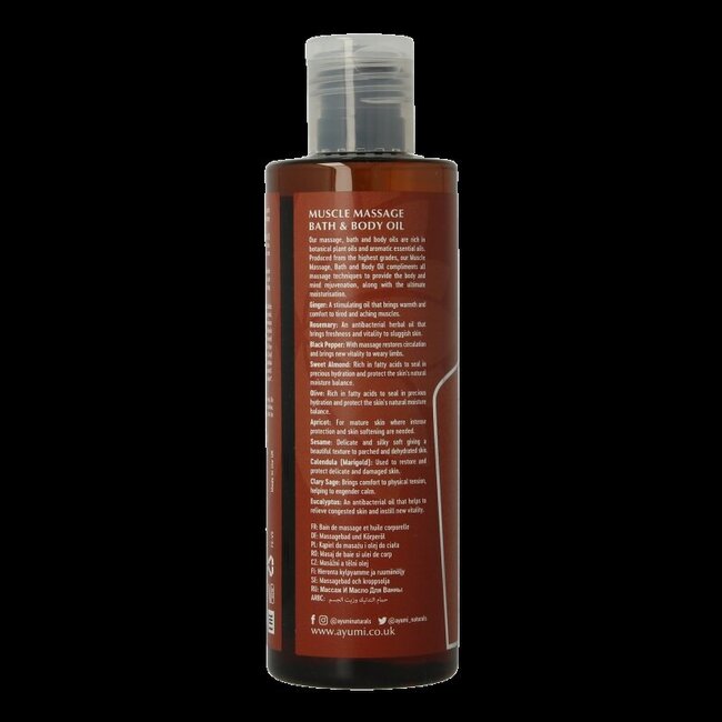 Ayumi Huile de massage musculaire et corporelle 250 ml