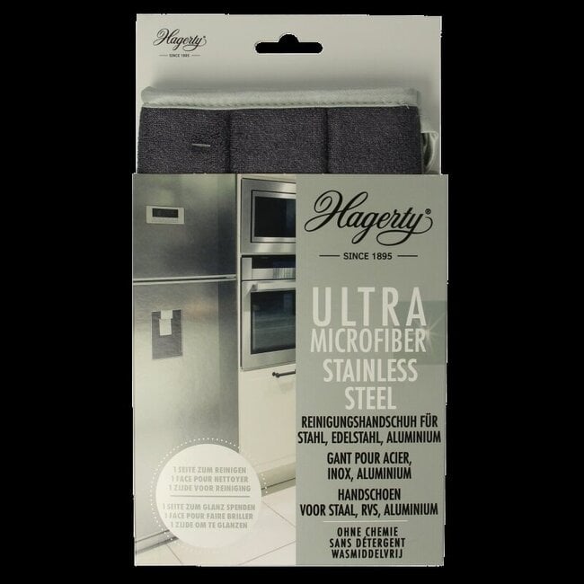 Microfiber gloves stainless steel 1 Stuks