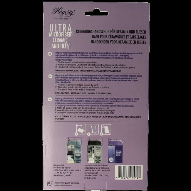 Hagerty Microfiber gloves ceramic & tiles 1 Stuks