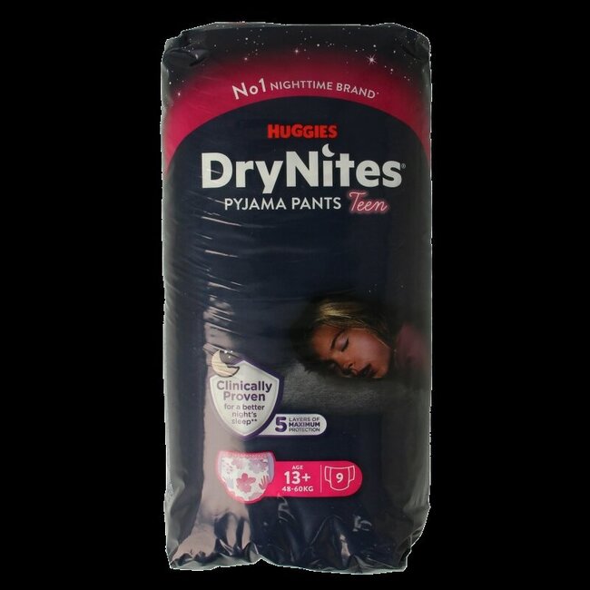 Drynites teen 13+kg girl 9 Stuks