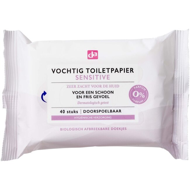 Vochtig toiletpapier sensitive 40 Stuks