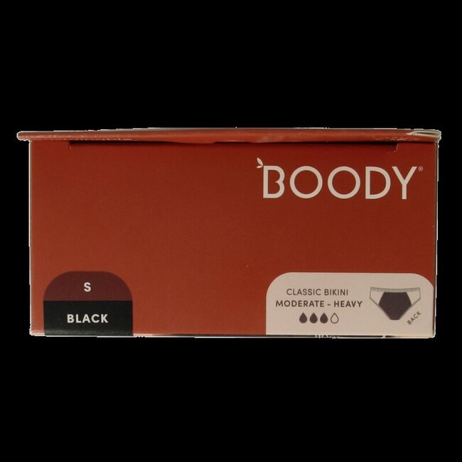 Boody Sous-vêtement menstruel culotte bikini noir flux normal/abondant S 1 pièce