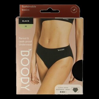 Boody Culotte de règles Boody coupe bikini noir flux modéré/abondant M 1 pièce