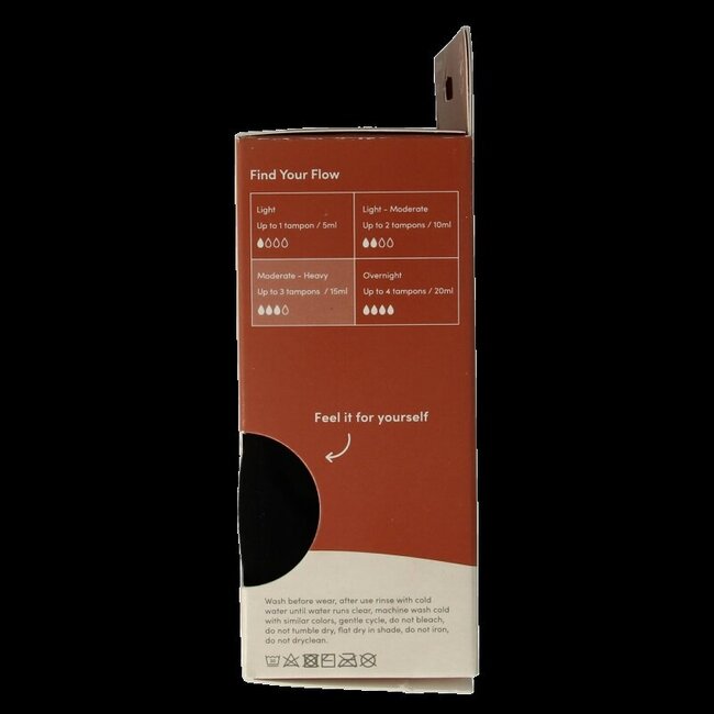 Boody Menstruatieondergoed bikinislip zwart norm/hevig M 1 Stuks