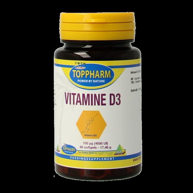 Toppharm Vitamine D3 60 Softgels