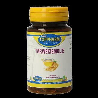 Toppharm Toppharm Tarwekiemolie 500mg 60 Softgels