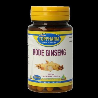 Toppharm Toppharm Rode ginseng 500mg 50 Capsules