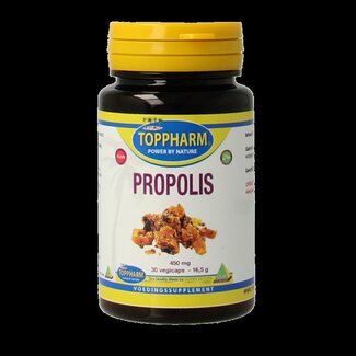 Toppharm Toppharm Propolis 450mg puur 30 Vegetarische capsules