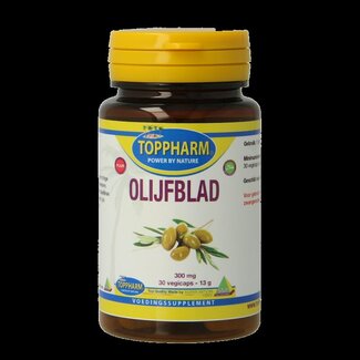 Toppharm Toppharm Olijfblad puur 30 Vegetarische capsules