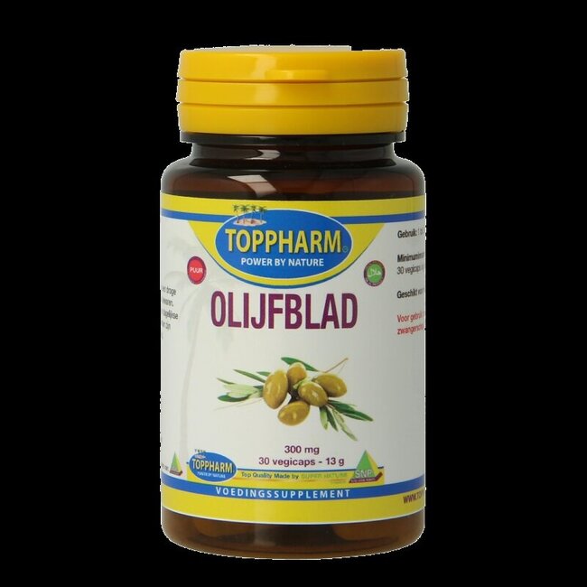 Toppharm Olijfblad puur 30 Vegetarische capsules