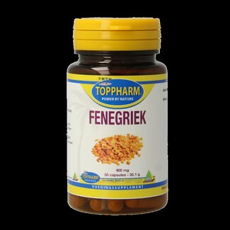 Toppharm Toppharm Fenegriek 400mg 50 Capsules