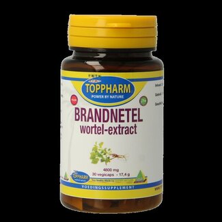 Toppharm Toppharm Brandnetel wortel extract puur 4800mg 30 Vegetarische capsules