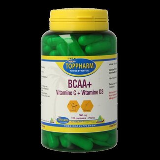 Toppharm Toppharm BCAA vitamine C vitamine D3 500mg 120 Capsules