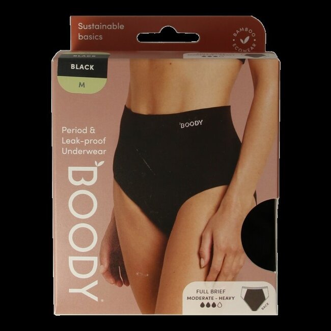 Menstruatieondergoed tailleslip zwart normaal/hevi 1 Stuks