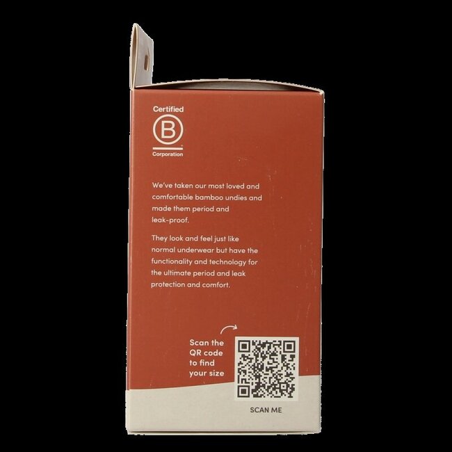 Boody Culotte de règles taille haute noir flux normal L 1 pièce