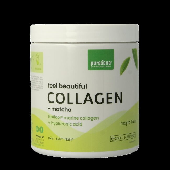 Purasana Collageen matcha feel beautiful 240 Gram