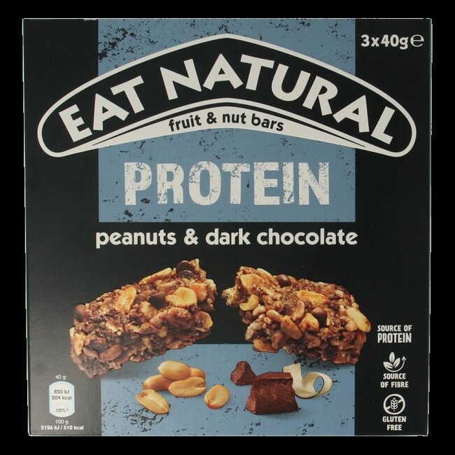 Eat Natural Crunchy pinda choco 3 x 40 gram 120 Gram