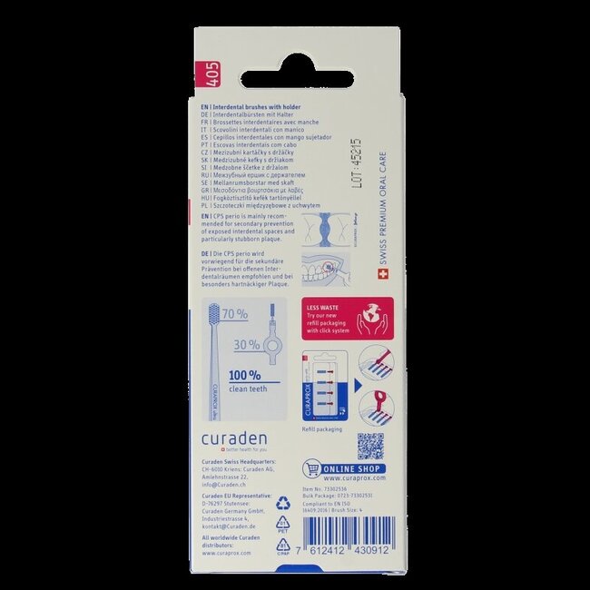 Curaprox Perio start 405 rose 5 pièces