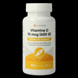 Livsane Livsane Vitamine D 10mcg 300 Kauwtabletten