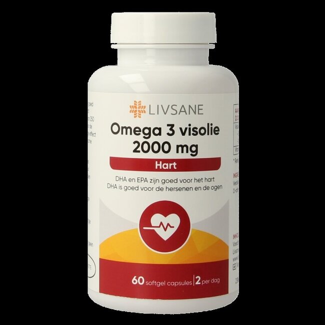 Livsane Visolie omega 3 + vitamine E 60 Softgels
