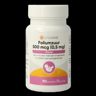 Livsane Livsane Foliumzuur 0.5mg 90 Tabletten