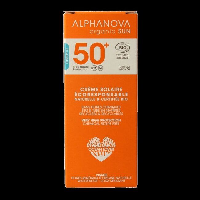 Alphanova Sun Crème solaire visage SPF50+ bio 50 g