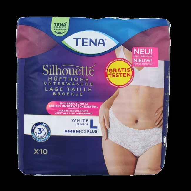 Silhouette plus low waist wit L 10 Stuks
