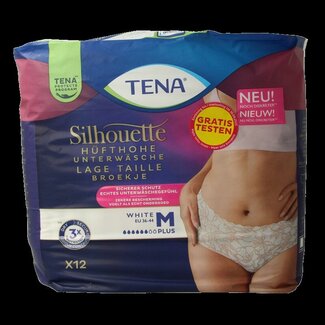 Tena Tena Silhouette Plus Taille Basse Blanc M 12 Pièces