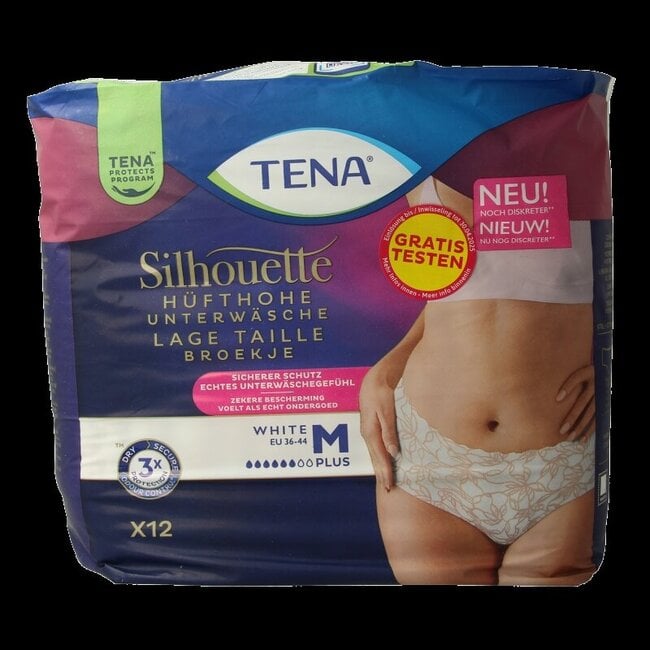 Silhouette plus low waist wit M 12 Stuks