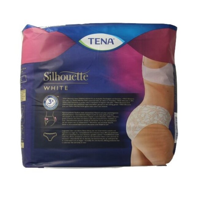 Tena Silhouette Plus Taille Basse Blanc M 12 Pièces