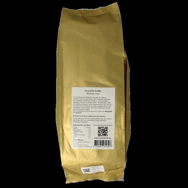 SUN Coffee Grains de café à la voile torréfaction moyenne bio 500 g