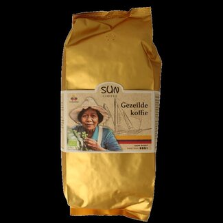 SUN Coffee SUN Coffee Grains de café bio torréfaction foncée transportés à la voile 1 kg