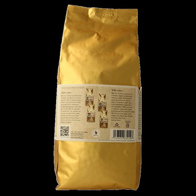 SUN Coffee Santa Rosa café en grains torréfaction foncée bio 1 kg
