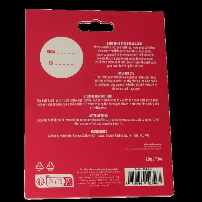 EasyToys Badbruisbal peachy 1 Stuks