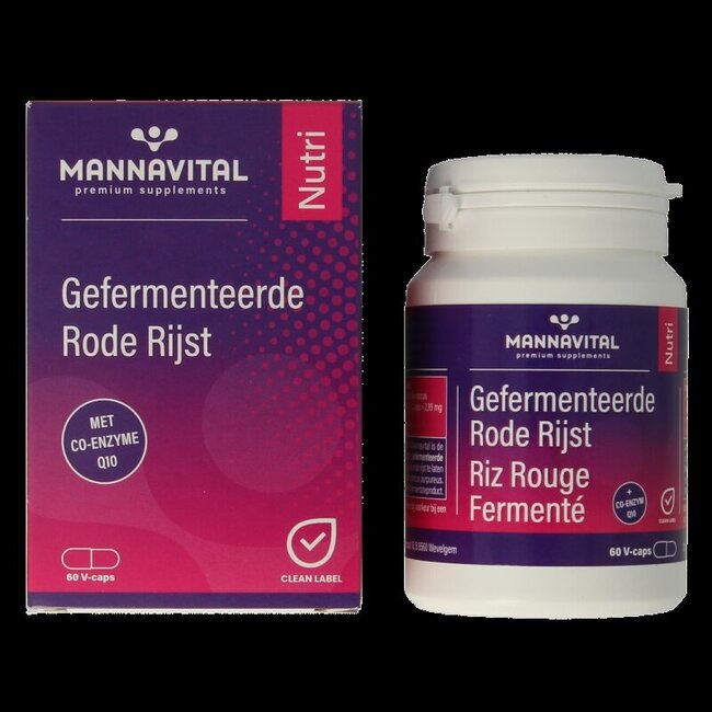 Mannavital Gefermenteerde rode rijst 60 Vegetarische capsules