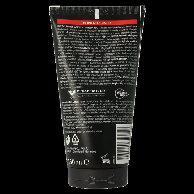 Taft Power active gel 150 Milliliter