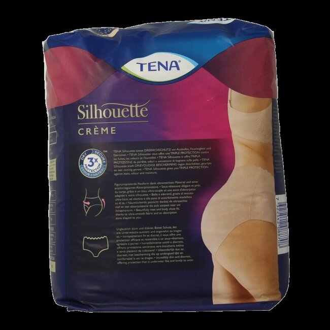 Tena Silhouette Plus Taille Haute Crème Medium 9 Pièces
