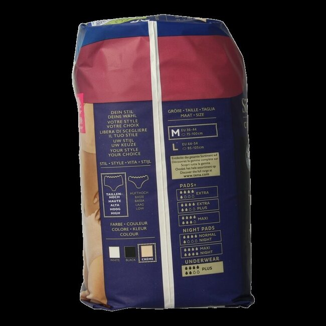 Tena Silhouet plus high waist creme medium 9 Stuks