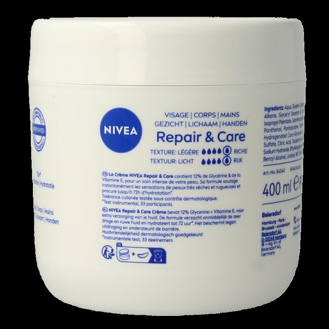 Nivea Crème corps repair & care intense 400 ml