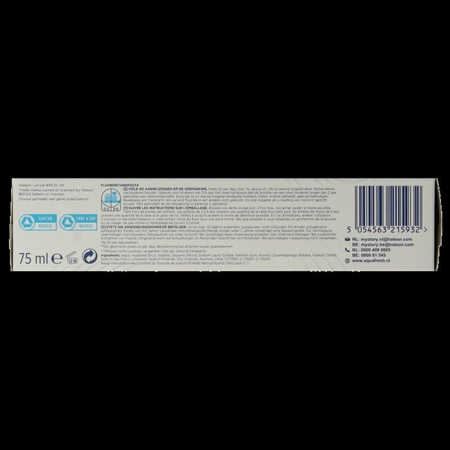 Dentifrice Aquafresh Pure Breath 75 ml