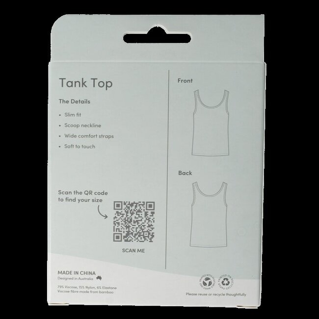 Boody Tank top wit S 1 Stuks