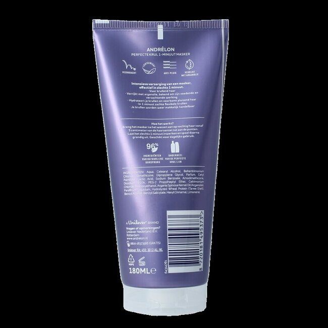 Masque Andrélon 1 minute Wow Boucles Parfaites 180 ml