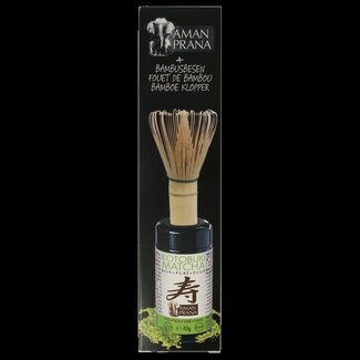 Amanprana Amanprana Kotobuki matcha + fouet en bambou bio 40 g