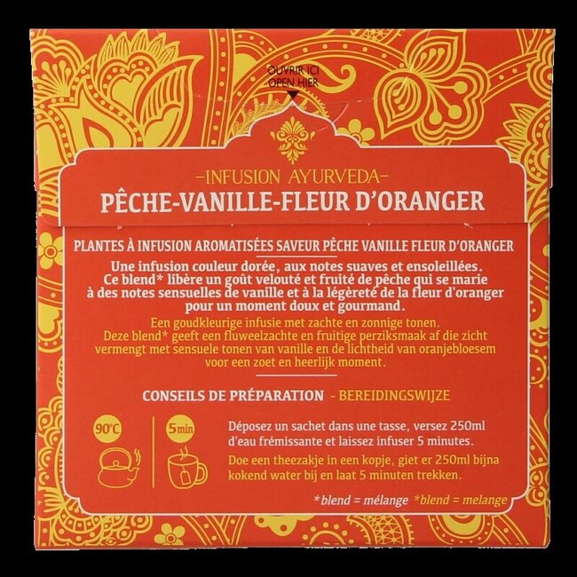 Twinings Ayurveda vanilla perzik oranjebloesem 20 Stuks