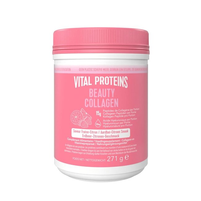 Vital Proteins Collageen beauty aardbei/citroen 271 Gram