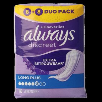 Always Discreet long+ 16 Stuks