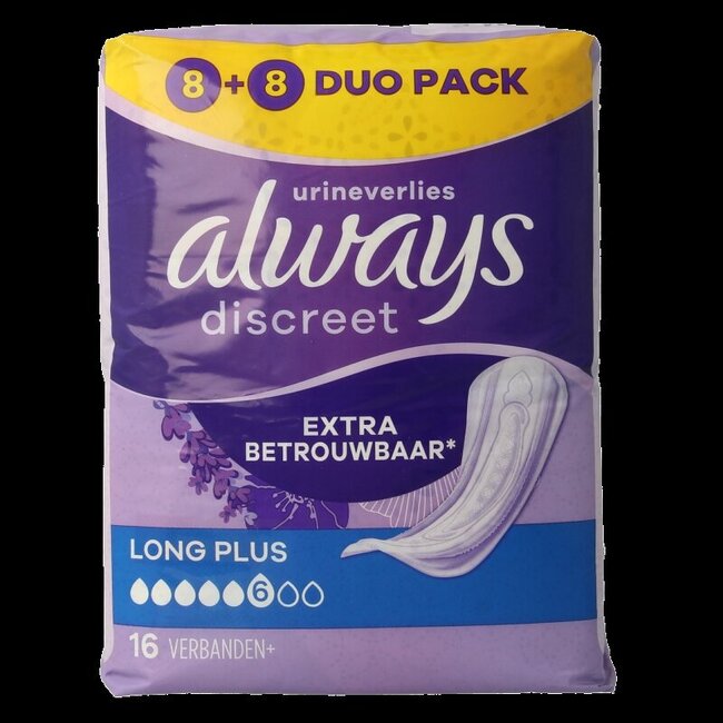 Discreet long+ 16 Stuks