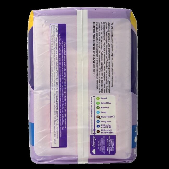 Always Discreet long+ 16 Stuks