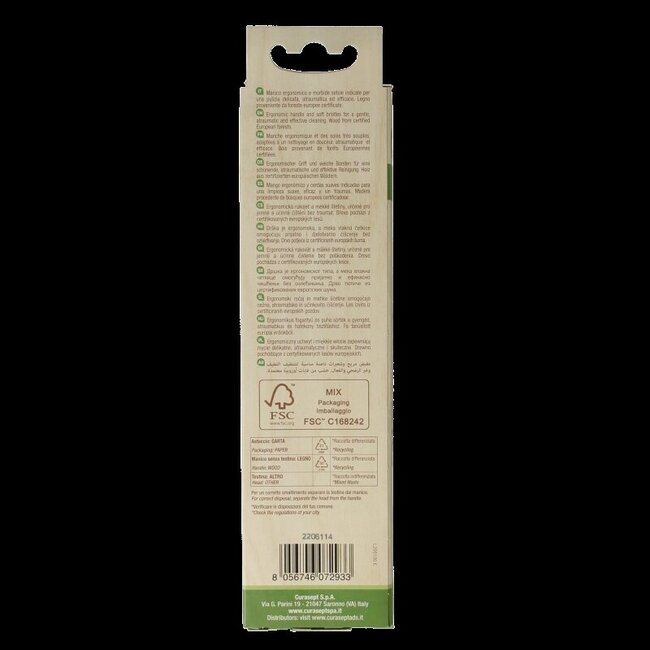 Brosse à dents Curasept Wood Soft 1 pièce