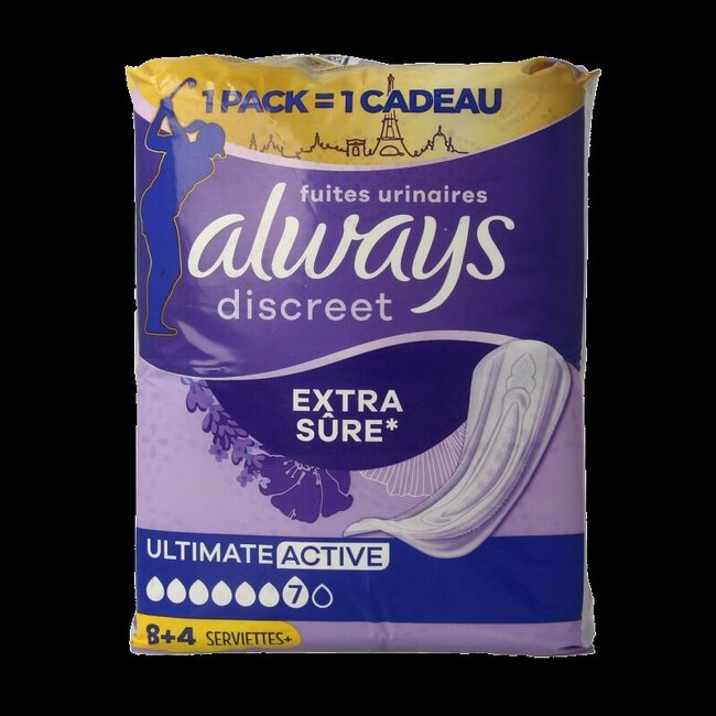 Always Discreet Ultimate Active 12 pièces